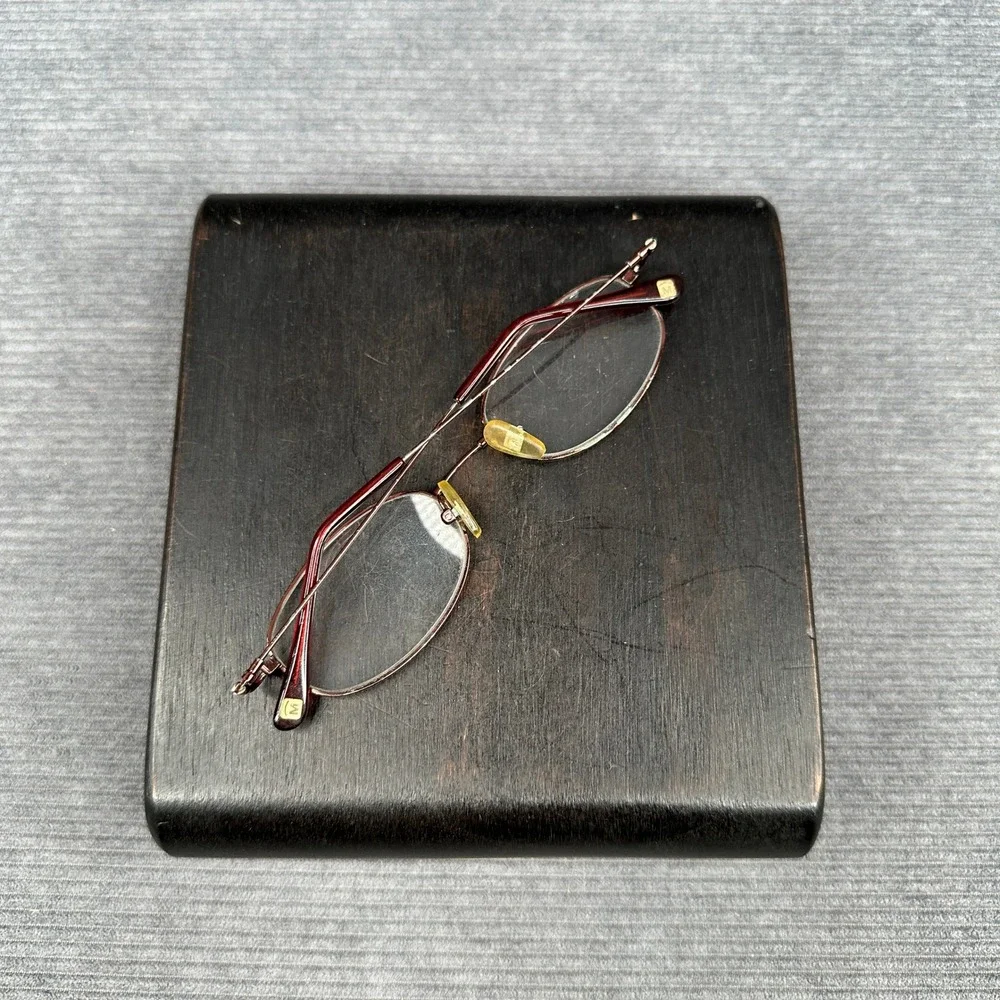 Magnivision Y2k Reading Glasses +1.50 Oval Burgundy Metal CT0107 Hyper Full MVC